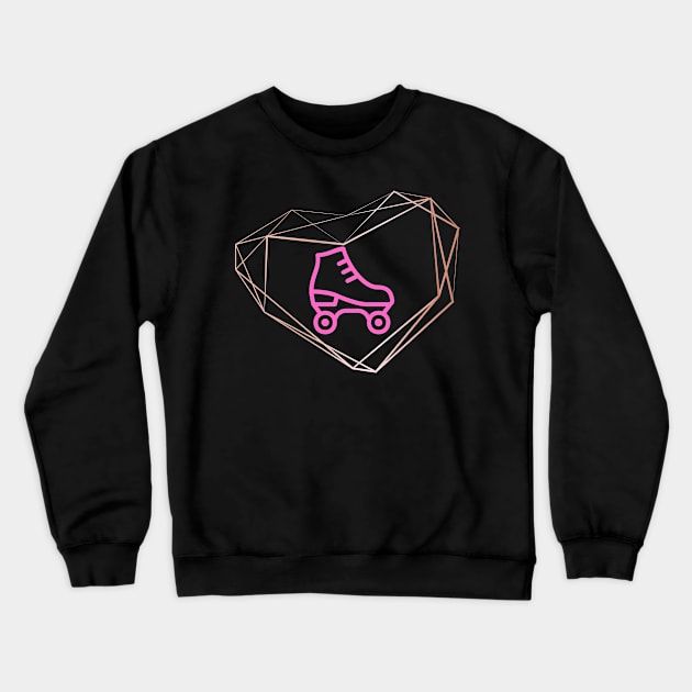 Geo Roller Skate Crewneck Sweatshirt by Skate Galaxy